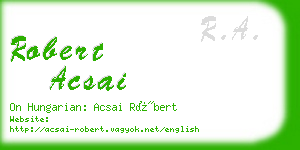 robert acsai business card